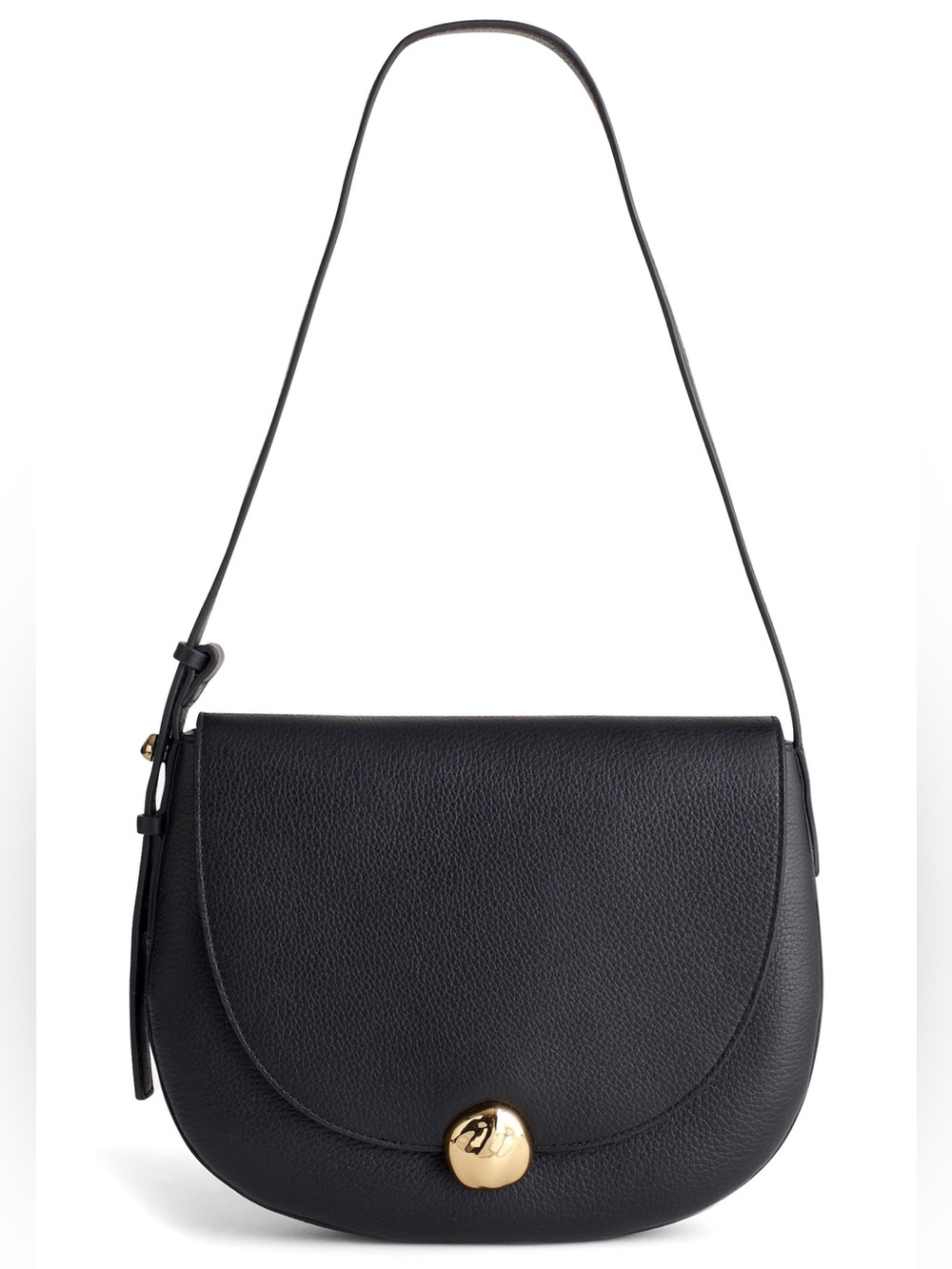 Madewell Dakota Saddle Bag - Black Pebble Grain Leather